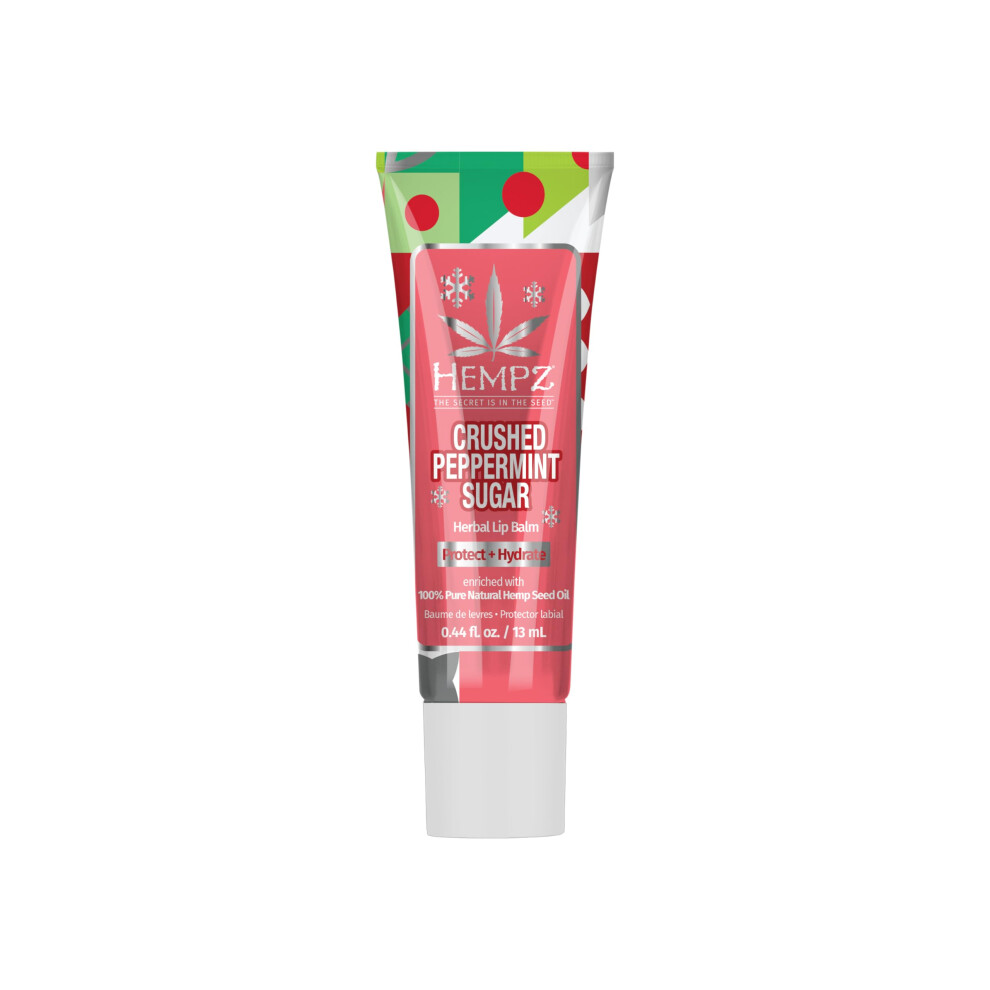 Hempz Crushed Peppermint Sugar Herbal Lip Balm .44 Oz