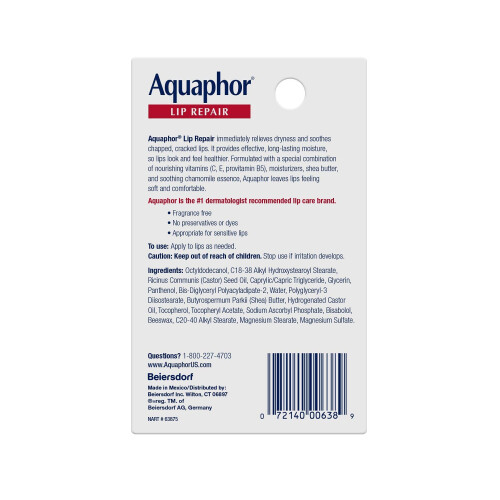Aquaphor Balsamo labbra Aquaphor Lip Repair per labbra secche e screpolate 0,35 oz 1