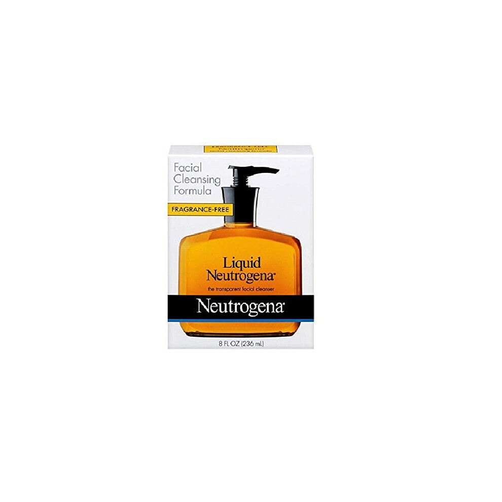Neutrogena Fragrance Free Liquid Facial Cleansing Formula  8 Oz (2 Pack)
