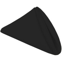 Ploymono Black Black Heavy Duty Clows - 17 x 17 inch Solid Solid Polyester Cina ?erve?ele - set de 8 ?erve?ele cu margini cu ochiuri - excelent p
