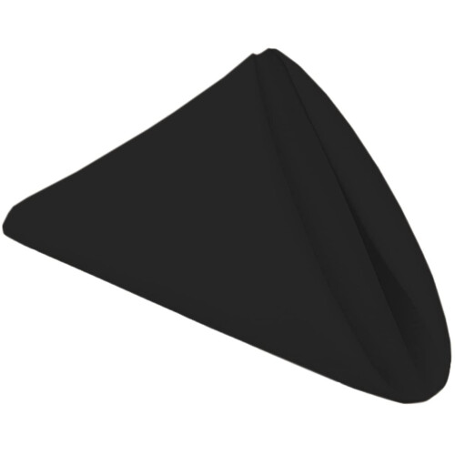 Ploymono Black Black Heavy Duty Clows - 17 x 17 inch Solid Solid Polyester Cina ?erve?ele - set de 8 ?erve?ele cu margini cu ochiuri - excelent p