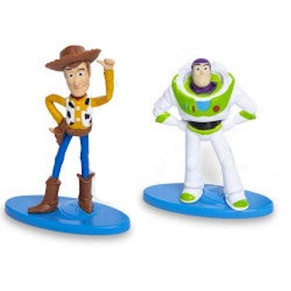 Disney Pixar Toy Story 4 Mini Figures Cake Toppers Set of 2 - Buzz Lightyear and Woody