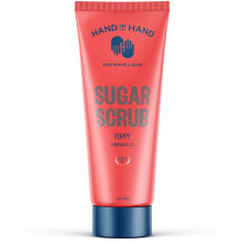 Hand in Hand Sugar Scrub, Gentle Exfoliation For All Skin Types, 9 Ounce, Tangerine & Lily, Poppy Scent, Single