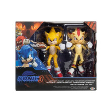 JAKKS Pacific Sonic & Shadow Ljusande 5-tums actionfigurer 2-pack: Super Sonic & Super Shadow