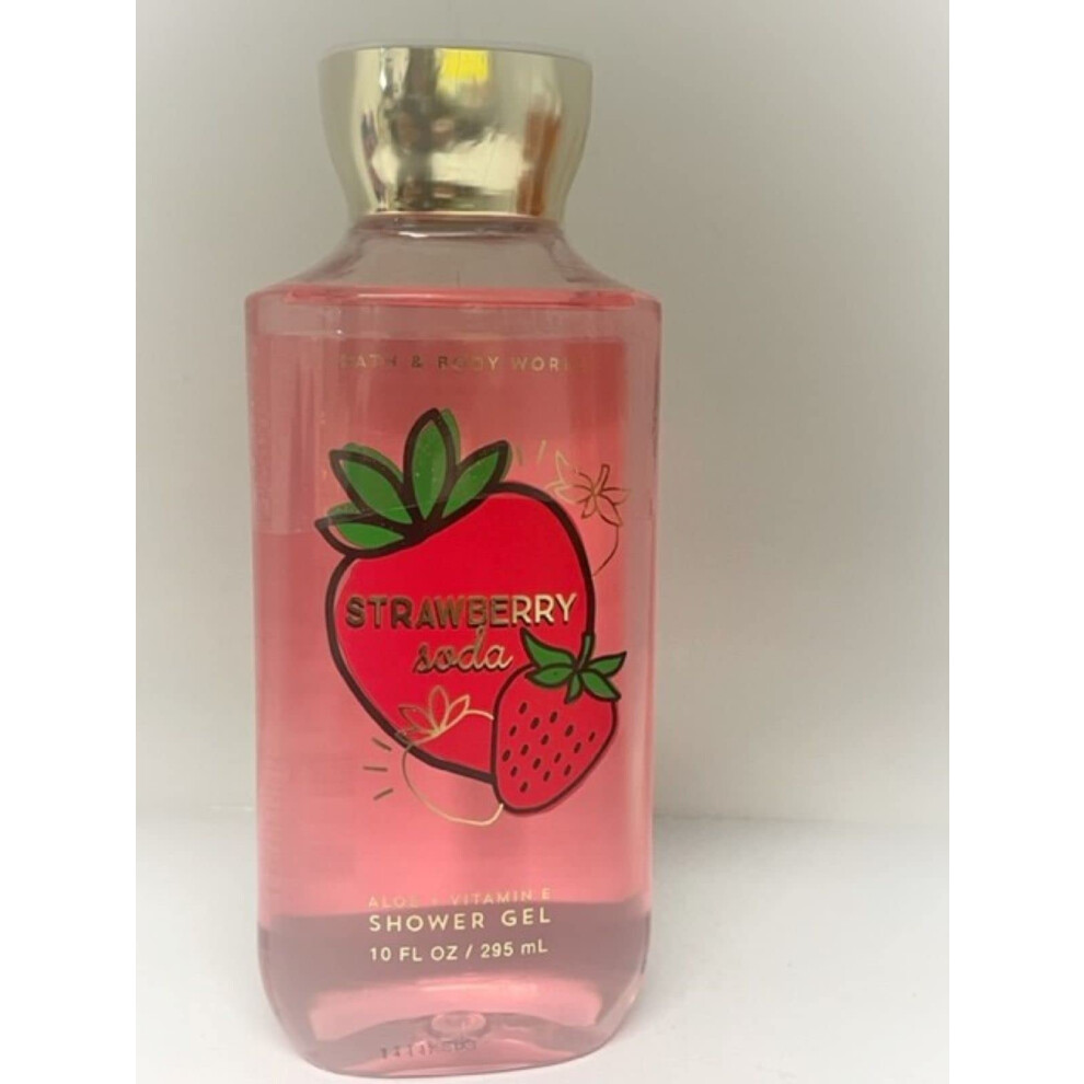 Gel De Ducha Bath And Body Works Strawberry Soda, Gel De Ducha Corporal De 10 Onzas, Tama O Completo-image