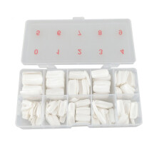Yueton 500 stuks witte kleur volledig dekkende UV-gel valse nep-nail-art-tips DIY-ontwerp + doos