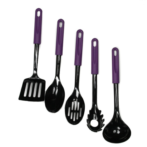 Chef Craft Basic Nylon -keitto-/tarjoilukauha, 12 tuumaa, violetti/musta 2