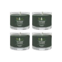Yankee Candle Signature Votive Mini Kaars, Balsam & Cedar Geur, Natuurlijke Soy Wax, 1.3 OZ Glas Jar