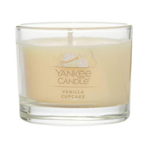 Yankee Candle Yankee Candle Mini Κερί Βανίλια Cupcake, Φυσικό Σογιέλαιο, 1.3 OZ Γυάλινο Βάζο 1