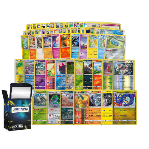 Pokémon Pokemon TCG: 100 verschiedene Karten mit Foils - Bundle mit LCC Deckbox