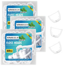Ultraclean Access Flosser navulkoppen compatibel met Listerine Ultraclean Access Flosser Mint 60 stuks (pak van 3)