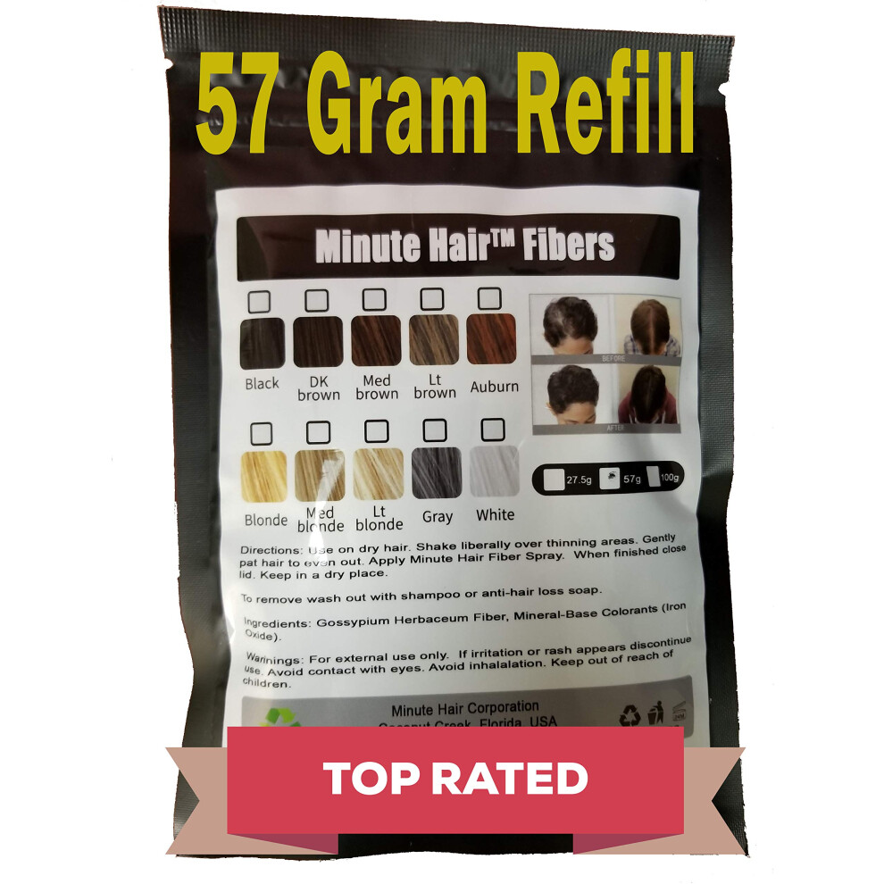 Fibres Capillaires Densifiantes Blond Moyen 57 G (2 Oz) Recharge Minute Hair Correcteur De Chute De Cheveux Que Vous Pouvez Utiliser Pour Vos Bou-image