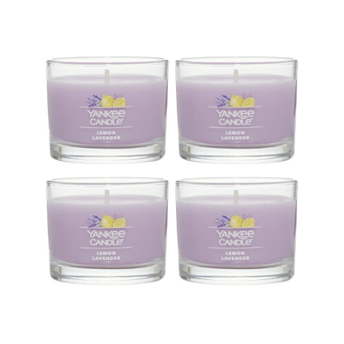 Yankee Candle Yankee Candle Signature Mini Κερί, Άρωμα Λεμόνι-Λεβάντα, Φυσικό Κερί Σόγιας 1.3 OZ