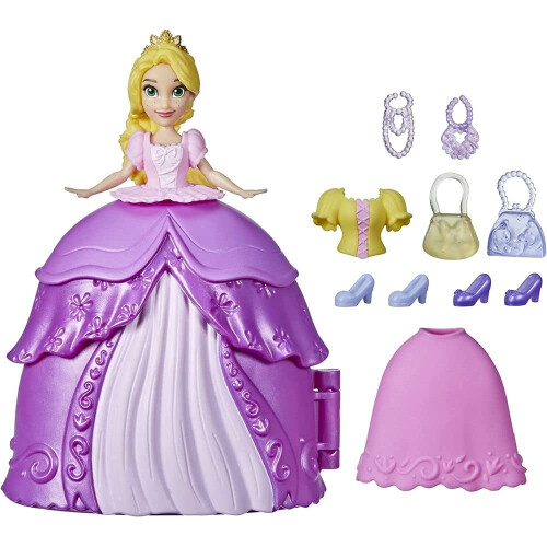 Disney Disney Princess Μυστικά Στυλ Ραπουνζέλ, Σετ Κούκλας Mini με Ρούχα και Αξεσουάρ 1