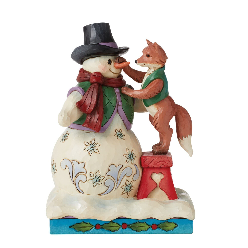 Enesco Jim Shore Heartwood Creek Snehulk S Figurkou Fox 8,26 Palcov Vcebarevn-image