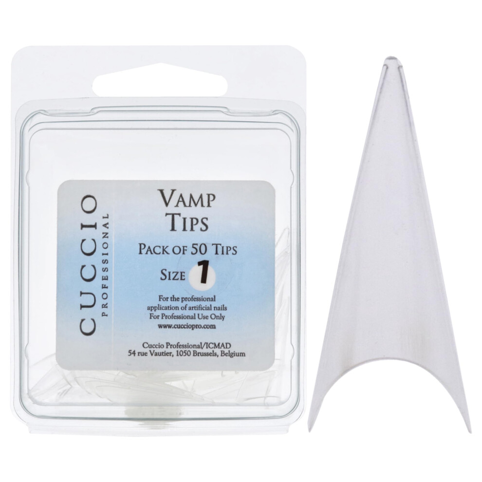 Cuccio Vamp Tips - 1 By Pro For Women - 50 Pc Acrylic Nails