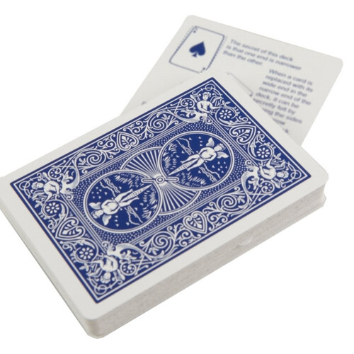 Magic Makers Bicycle Stripper Deck With 10 Bonus Tricks (Blue) - Tapered Magic Trick Deck 2