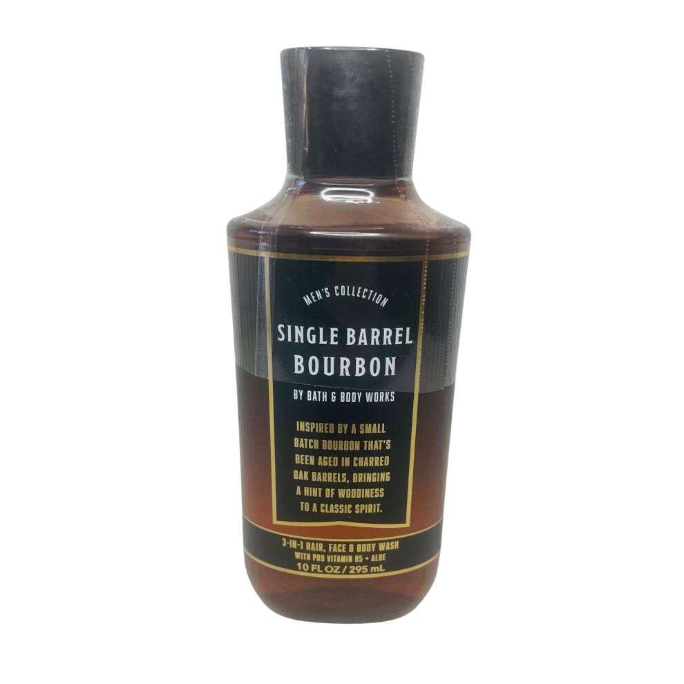 Bath & Body Works Men's Single Barrel Bourbon 3-in-1 Hair Face & Body Wash 10 Ounce