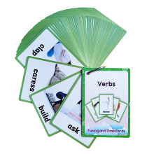Lilias Verbs Flash Cards Toddler Learning Toys Preschool Learning Toys Homeschool Supplies Learning Supplies til b?rnehave 4,3 x 3,14 tommer 65 k