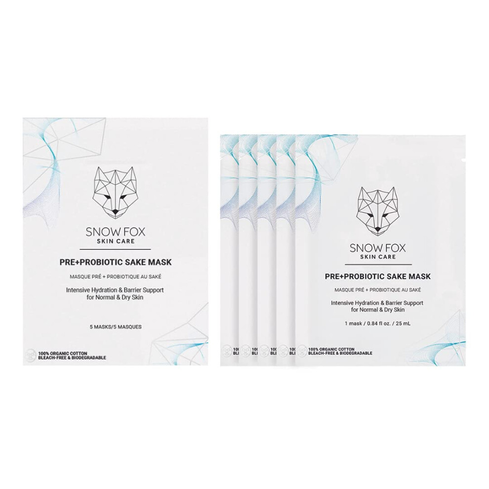Snow Fox Skincare Pre+Probiotic Sake-Maske Zum Aufhellen Und Ausgleichen Des Hauttons-image