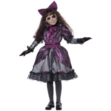Californnia Costumes Creepy Doll Child's Costume M Purple/Silver