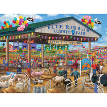 Rompecabezas de 1000 piezas de Chris Bigelow - Feria del Condado de Blue Ribbon Multicolor