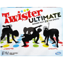Hasbro Gaming Twister Ultimate: plus grand tapis plus colores Spots de la famille Game de fete des enfants 6 ans et plus; Compatible avec Alexa (