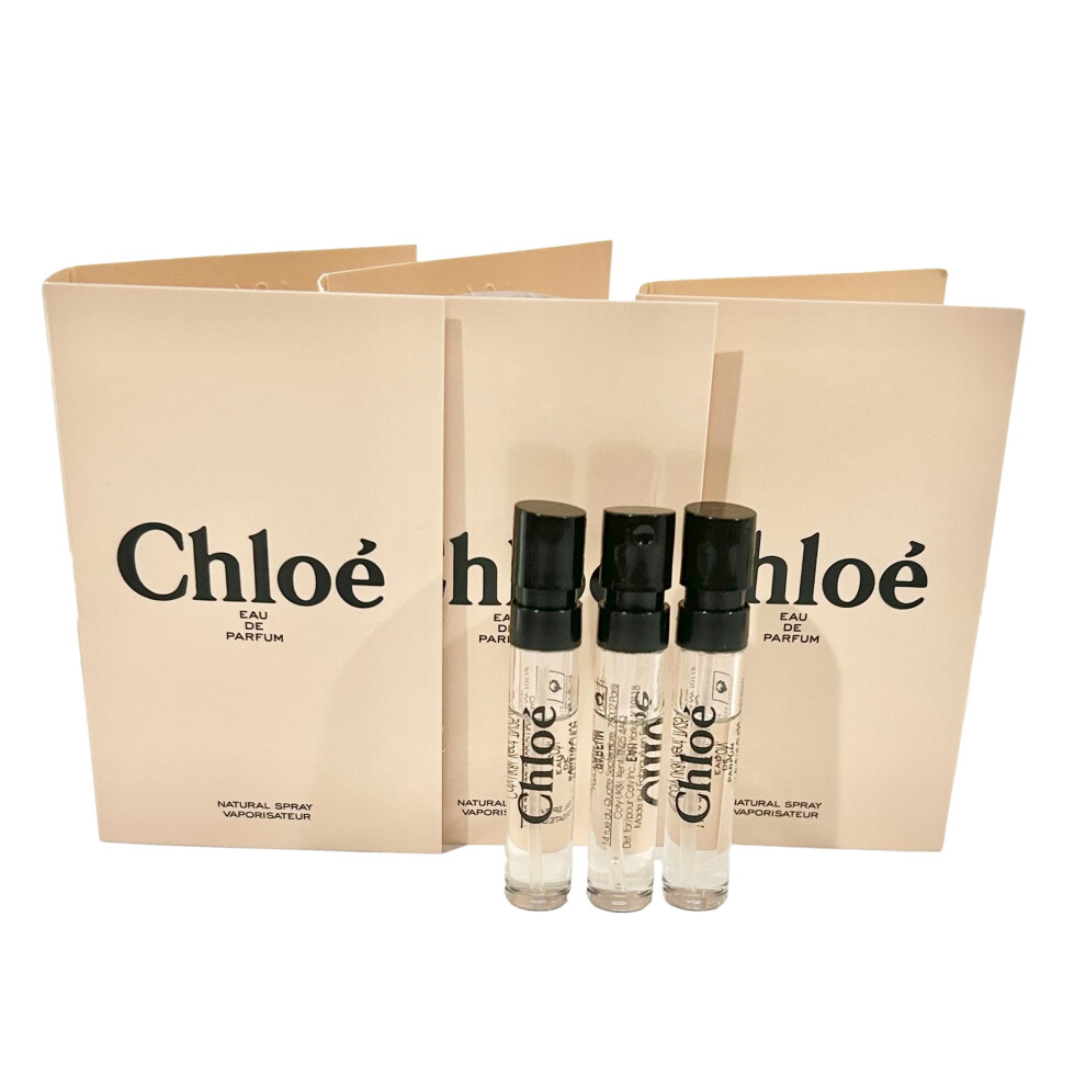 Chloe Eau De Parfum Sample Perfume WOMEN Spray 1.2 ml / 0.04 oz - set of 3