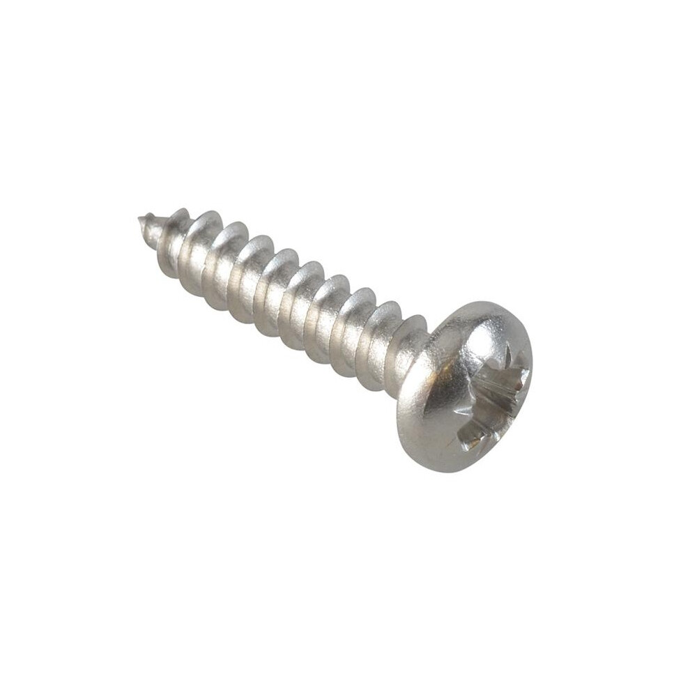 Forgefix Self-tapping Screws, Pozi, Pan Head, A2 Stainless Steel