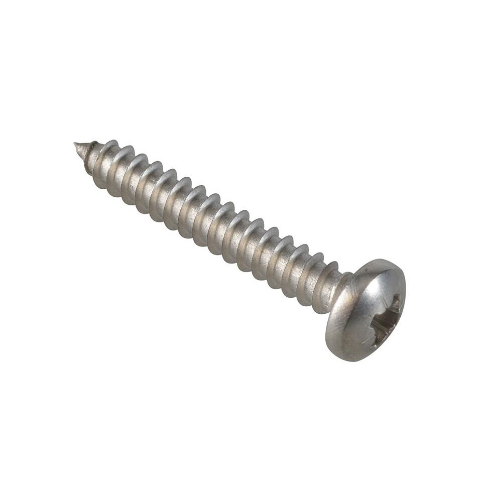Forgefix Self-tapping Screws, Pozi, Pan Head, A2 Stainless Steel