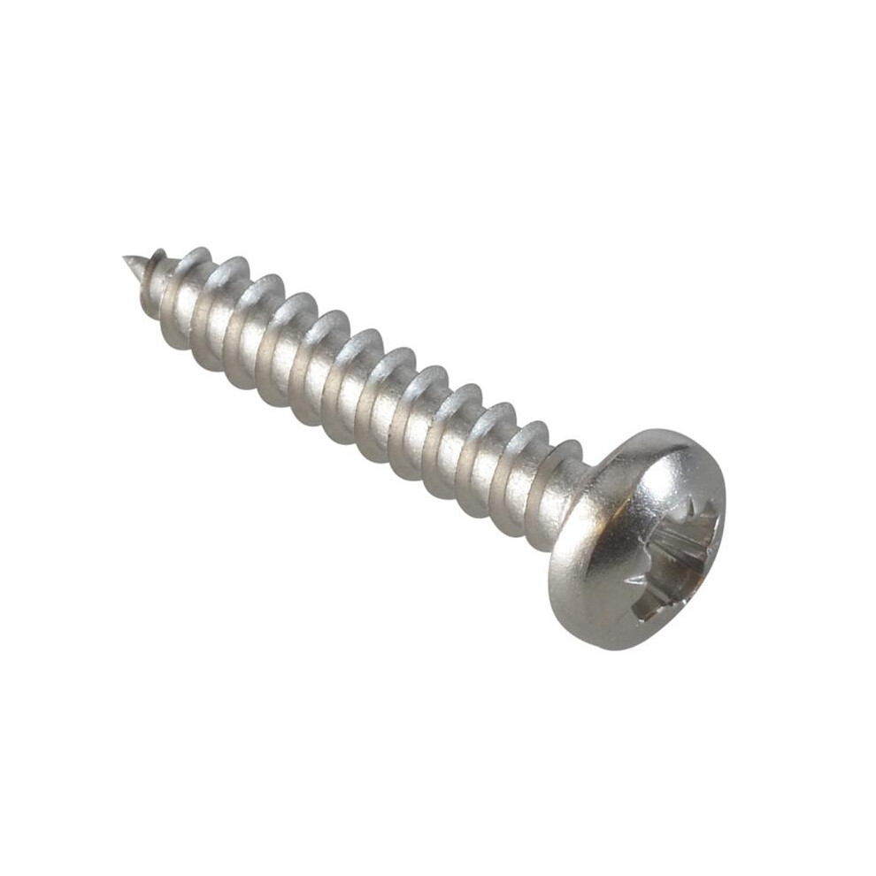 Forgefix Self-tapping Screws, Pozi, Pan Head, A2 Stainless Steel