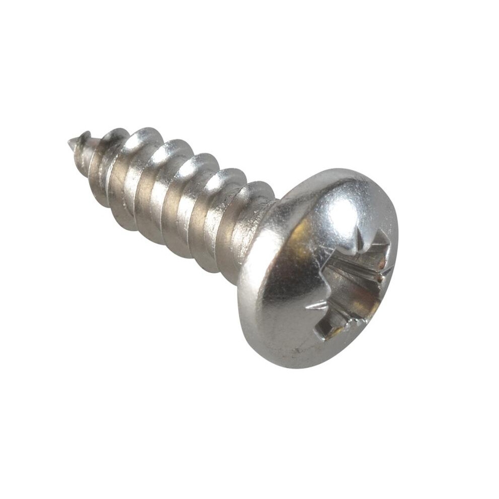 Forgefix Self-tapping Screws, Pozi, Pan Head, A2 Stainless Steel