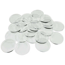 LITKO Basi in miniatura rotonde trasparenti | 1,5 mm di spessore | Supporti per figure circolari per personaggi da gioco e da collezione Wargamin