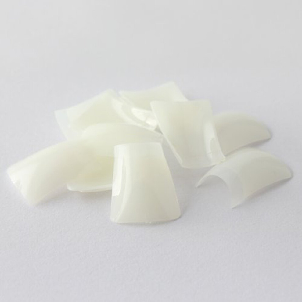 Enforten 500 Pcs Natural Color Duck Feet Style Nail Tips Wide French False Nail Tips Acrylic Nail