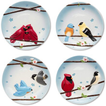Pavilion Gift Company Let's Celebrate-6.5"""" (Set of 4) Decorative Plates Multicolored