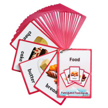 Lilias Food Flash Cards Toddler Learning Toys Preschool Learning Toys Homeschool Supplies Learning Supplies til b?rnehave 4,3 x 3,14 tommer 35 ko