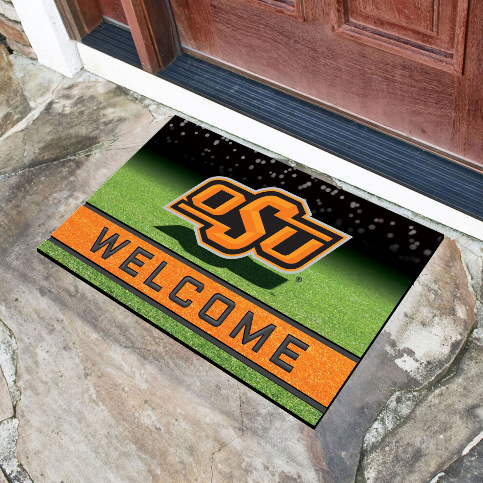 Fanmats 21258 Oklahoma State Cowboys Crumb Rubber Outdoor Mat de porte - 18 pouces. x 30in.