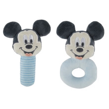 Zestaw 2 pluszowych grzechotek Lovie Disney Myszka Miki - miekki i przytulny pluszowy material Wbudowana grzechotka do stymulacji sensorycznej Zywe k