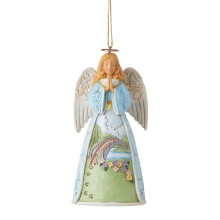 Enesco Jim Shore Heartwood Creek Rainbow Bridge Angel Pet Bereavement Hanging Ornament 4.625 Inch Multicolor