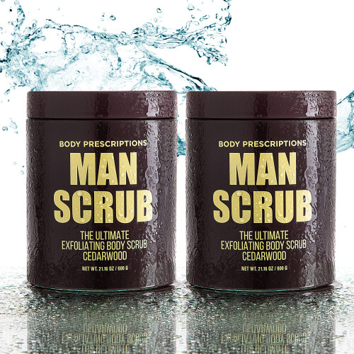 Body Prescriptions Scrub για Άνδρες-2 Pack Εξαιρετικό Scrub με Ξύλο Κεδρό, 21 oz Κάθε 1
