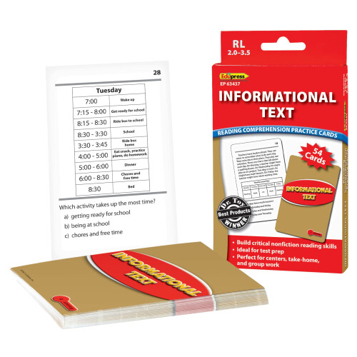 Edupress lsfrstelse vningskort Informationstext Rd niv (EP63437) Medium