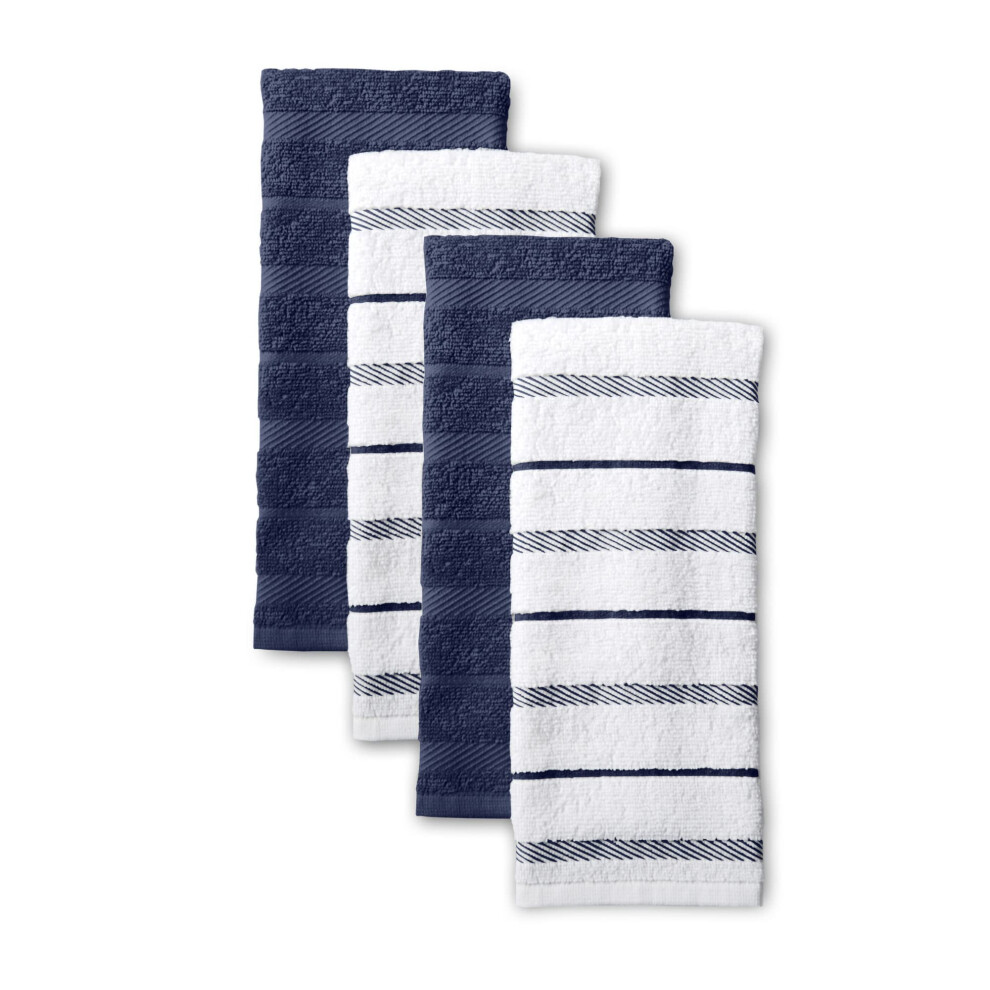 KitchenAid Albany Kitchen Towel 4-Pack Set  Blue Willow/White  16""""x26