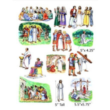 Kreuzigung und Auferstehung Jesu Filzfiguren Flanelltafel Bibelgeschichten VORGESCHNITTEN