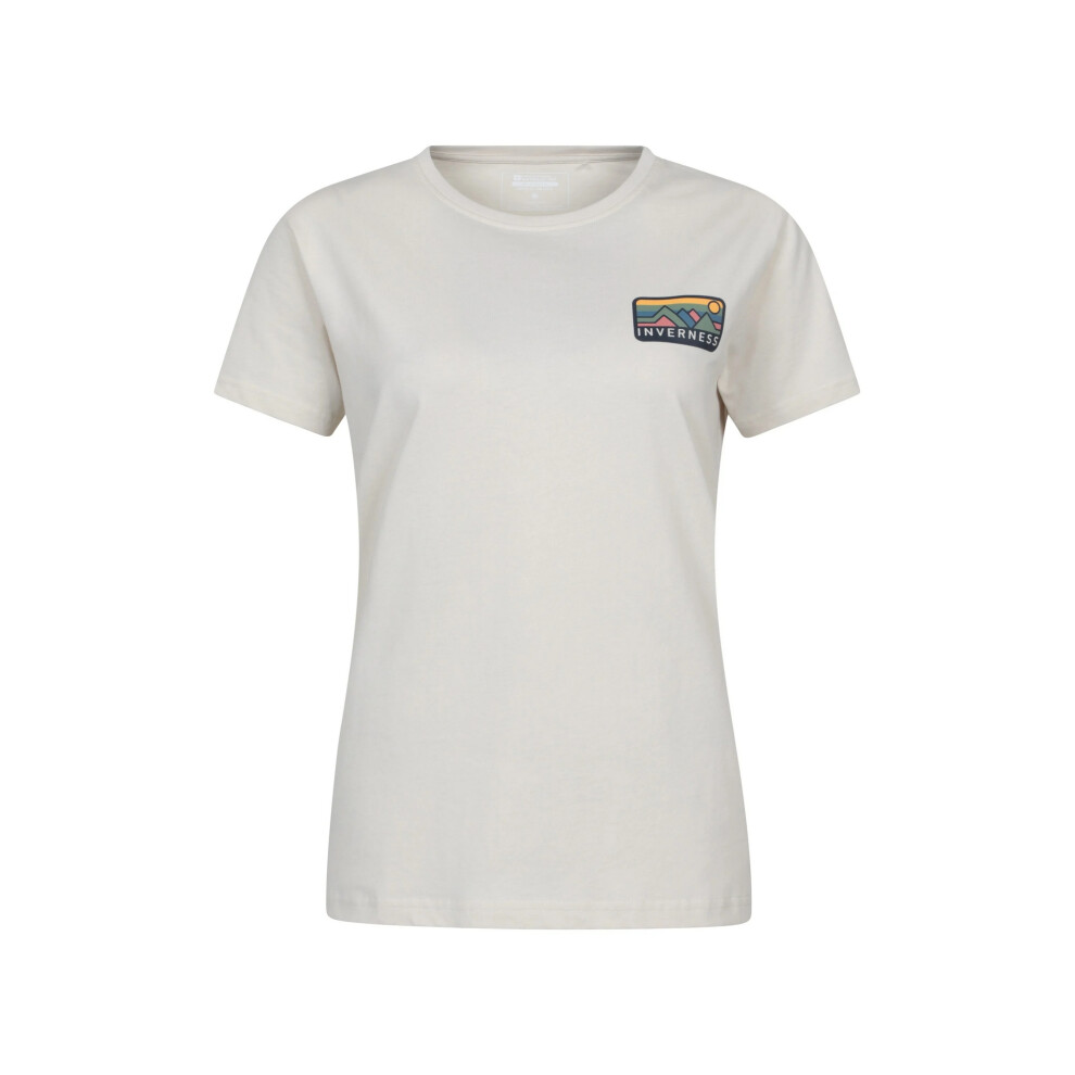 Mountain Warehouse Women's Cream,Multicoloured / Inverness Relaxed Fit Short-Sleeved T-Shirt
