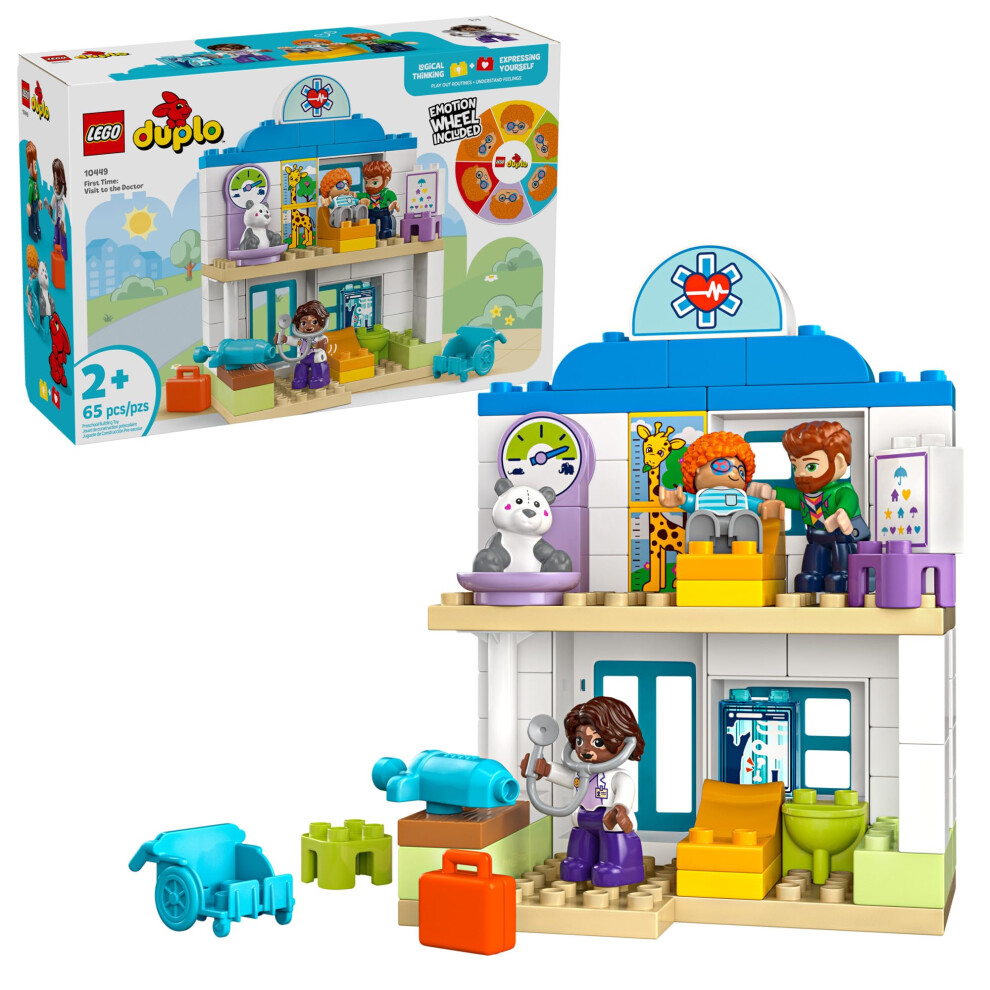 Lego Duplo Town First Time Visit With The Doctor Office Building Toy Playset - Preschool Learning And Educational Toy For Toddlers, Boys And Girls, Ag