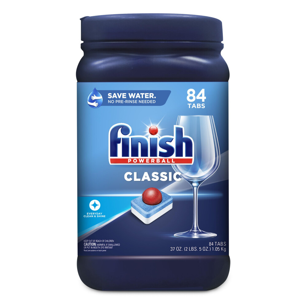 FINISH Classic  Dishwasher Detergent  Powerball  Dishwashing Tablets  Dish Tabs  84 Count