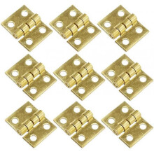 50pcs mini brass hinges for jewelry box with screws 200pcs small hinges for furniture wooden cabinet10*8mm