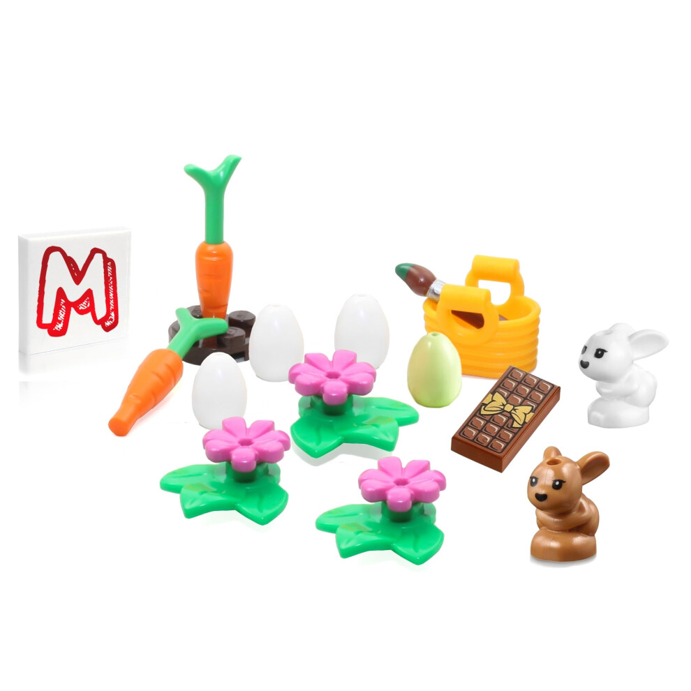 Lego Friends Easter Accessory Pack (With Paint Brush, Bunnies Eggs Flowers And Carrots)