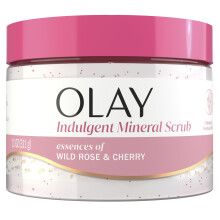 Olay Indulgent Mineral Scrub Exfoliacn a masn perly Obnovujc BHA Vitamin B3 Komplex Essence of Wild Rose & Cherry Creme Scent 11 oz