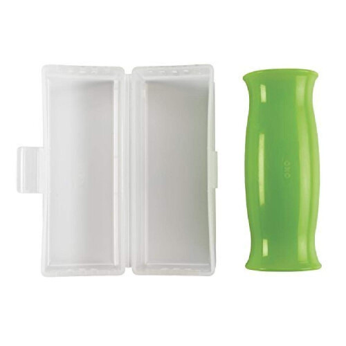 OXO OXO Good Grips Σιλικόνης Ξεφλουδιστής Σκόρδου με Θήκη Αποθήκευσης, Διαφανής, 1EA